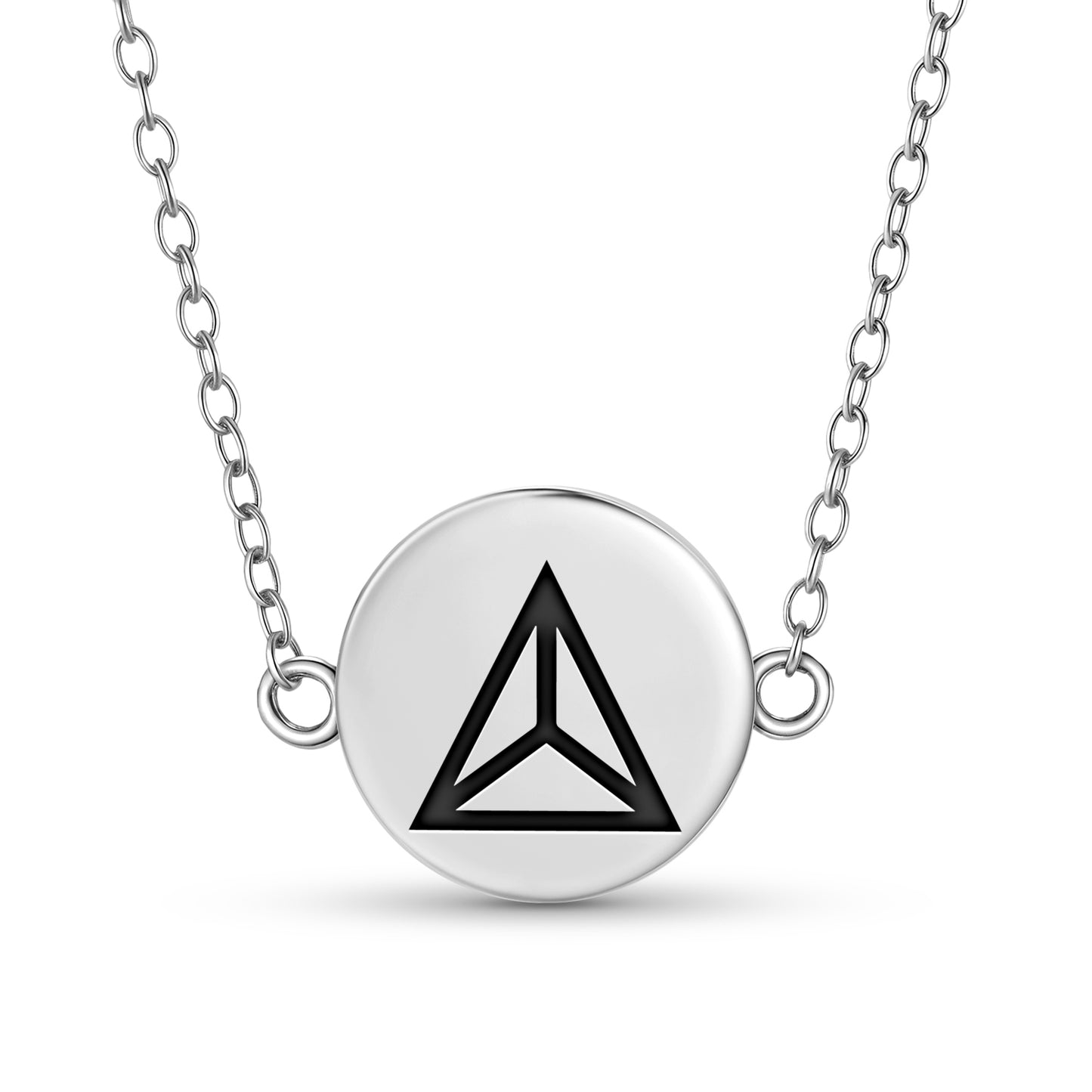 Tetrahedron Sacred Geometry Symbols Necklace