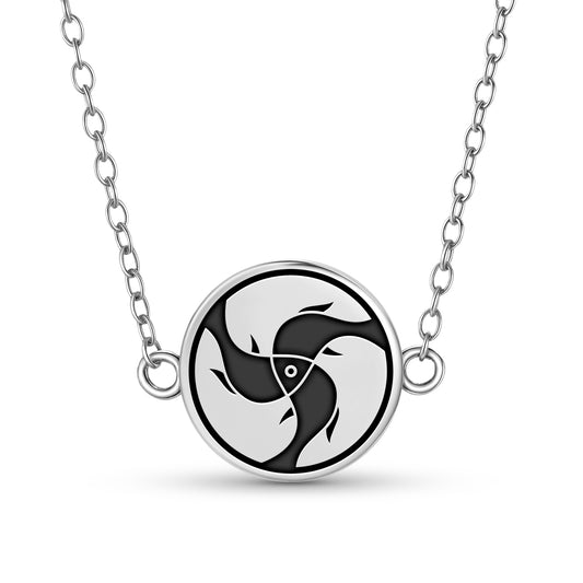 THREE FISH SHARE THE SAME HEAD  Necklace