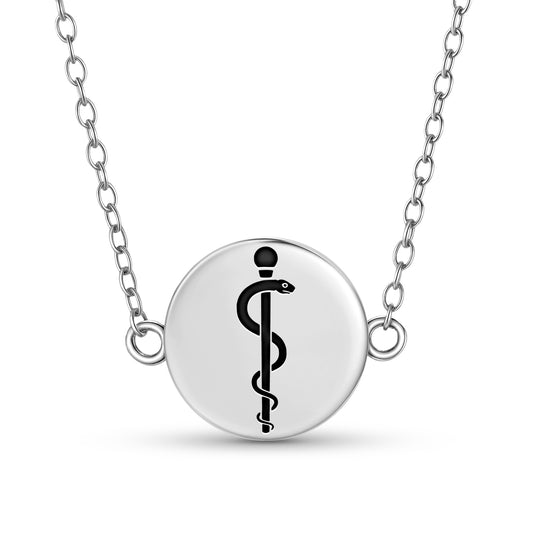 Rod ofAsclepius  Necklace