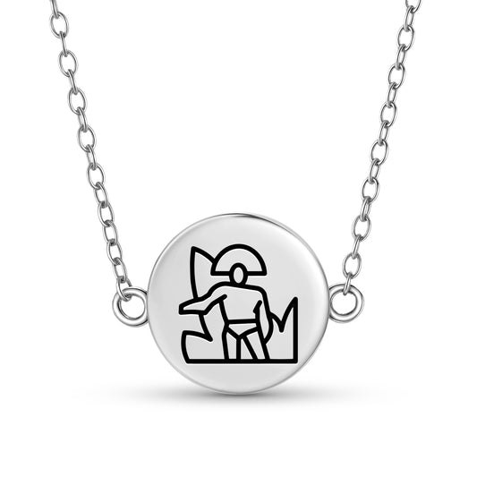 Fire dance Mayan Symbols Necklace