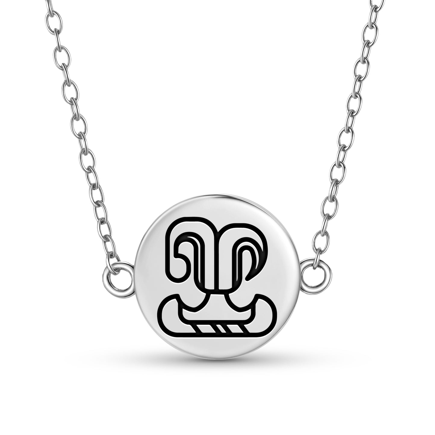 Fire house of Xibalba Mayan Symbols Necklace