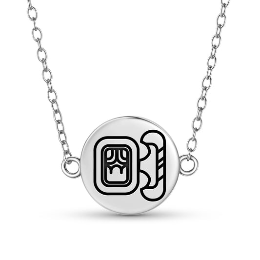 Dark house of Xibalba Mayan Symbols Necklace
