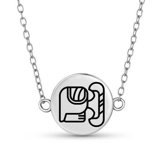 Razor house of Xibalba Mayan Symbols Necklace