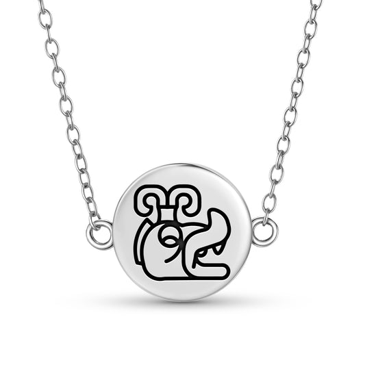 Huracan Mayan Symbols Necklace