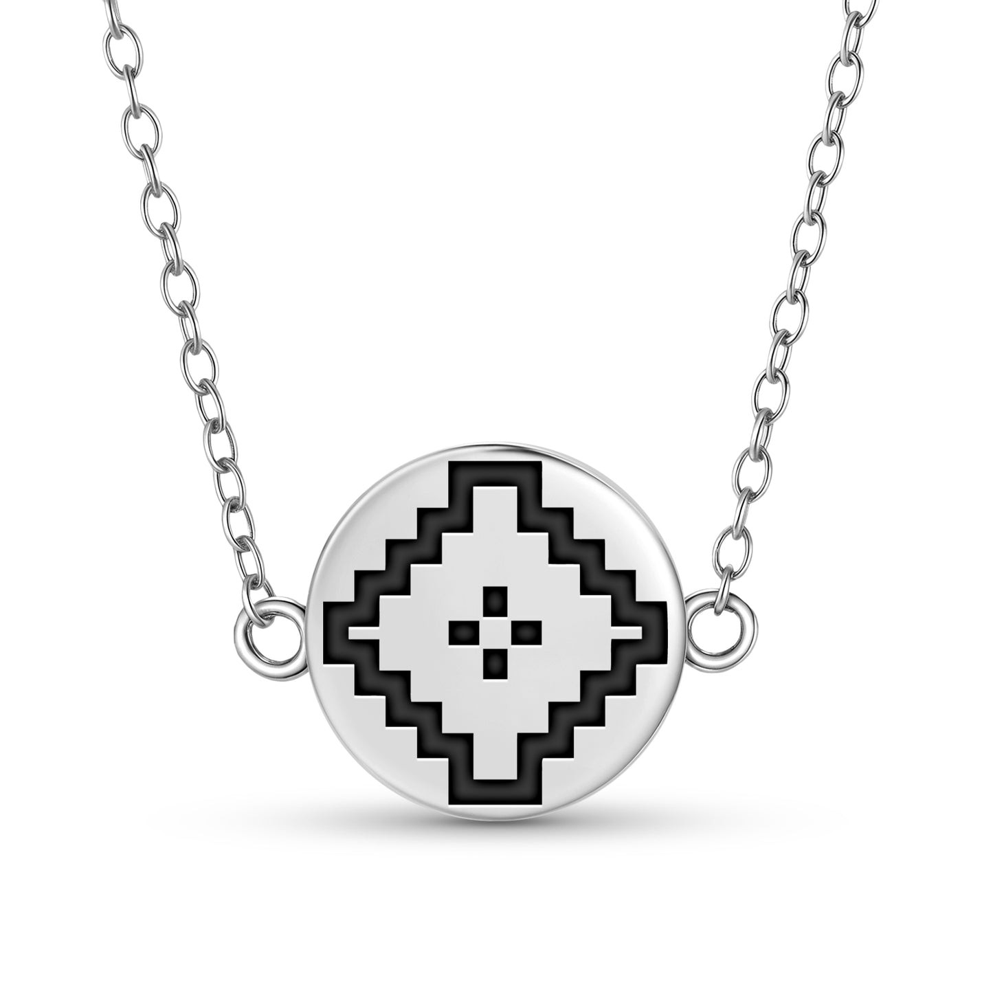 Cruz simétrica Mapuche Symbols Necklace
