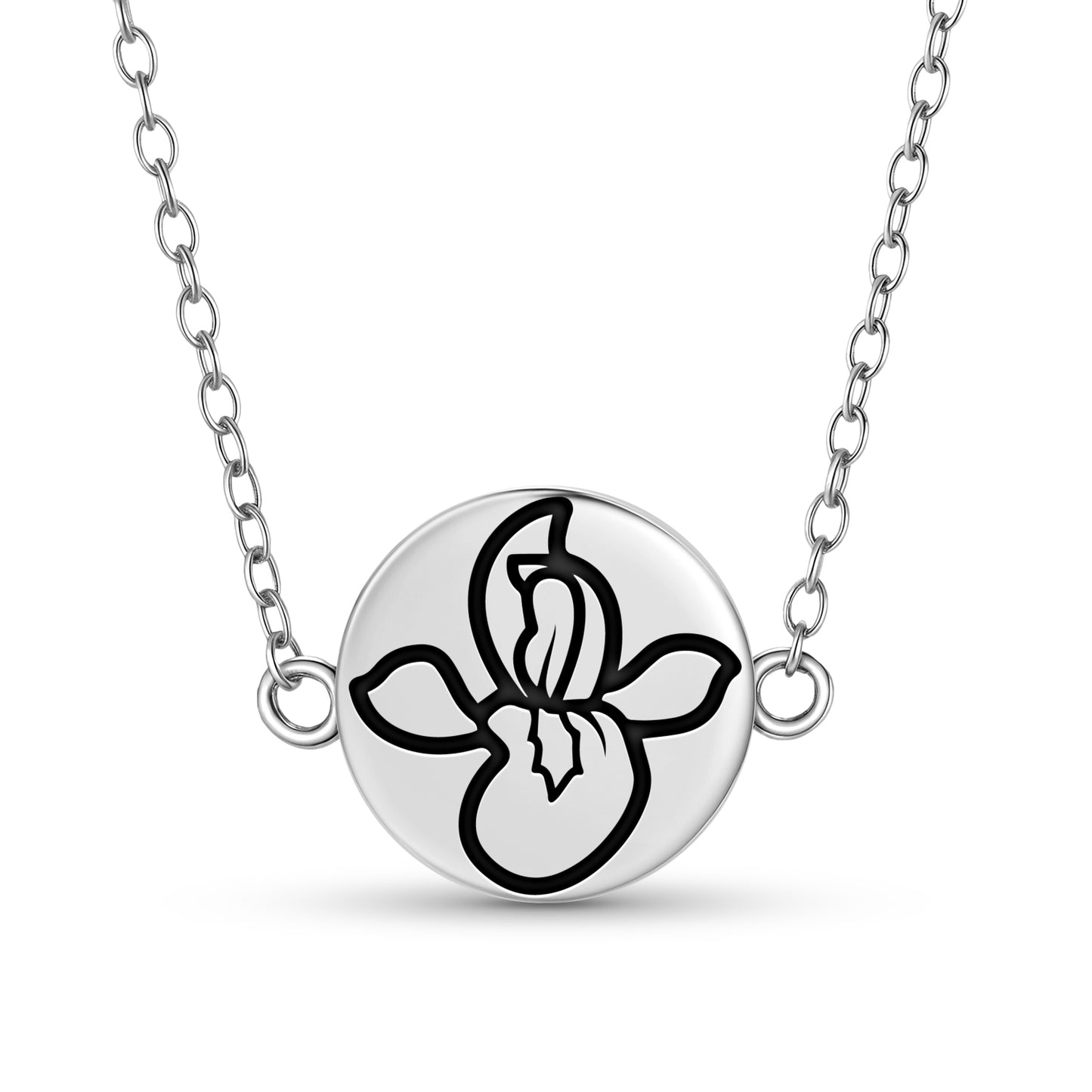 Iris Flowers Symbols Necklace