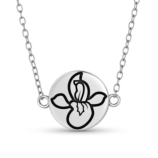 Iris Flowers Symbols Necklace