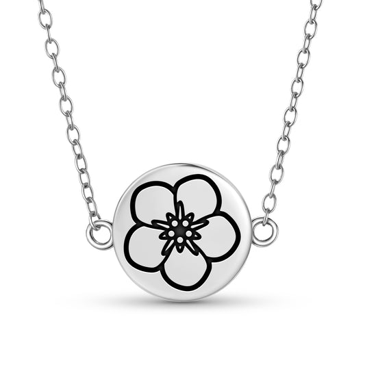 Forget Me Not Flowers Symbols Necklace