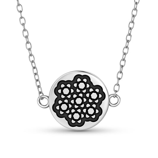 Yarrow Flowers Symbols Necklace