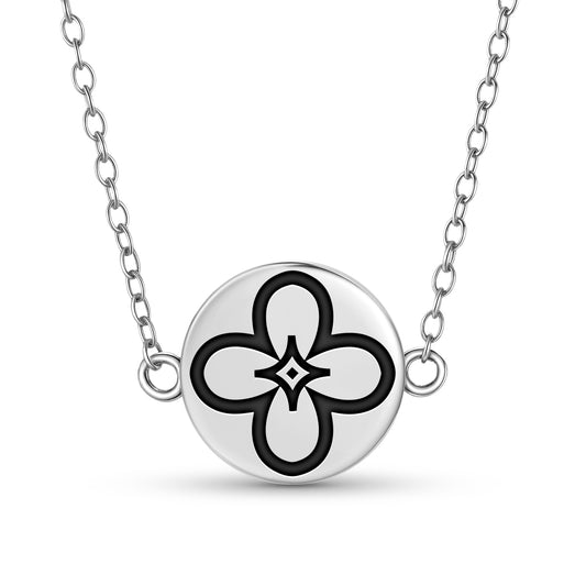 Lilac Flowers Symbols Necklace