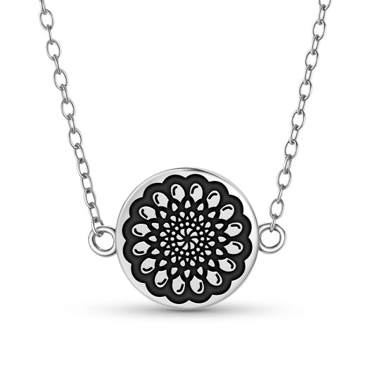 Zinnia Flowers Symbols Necklace