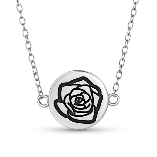 Rose Flowers Symbols Necklace
