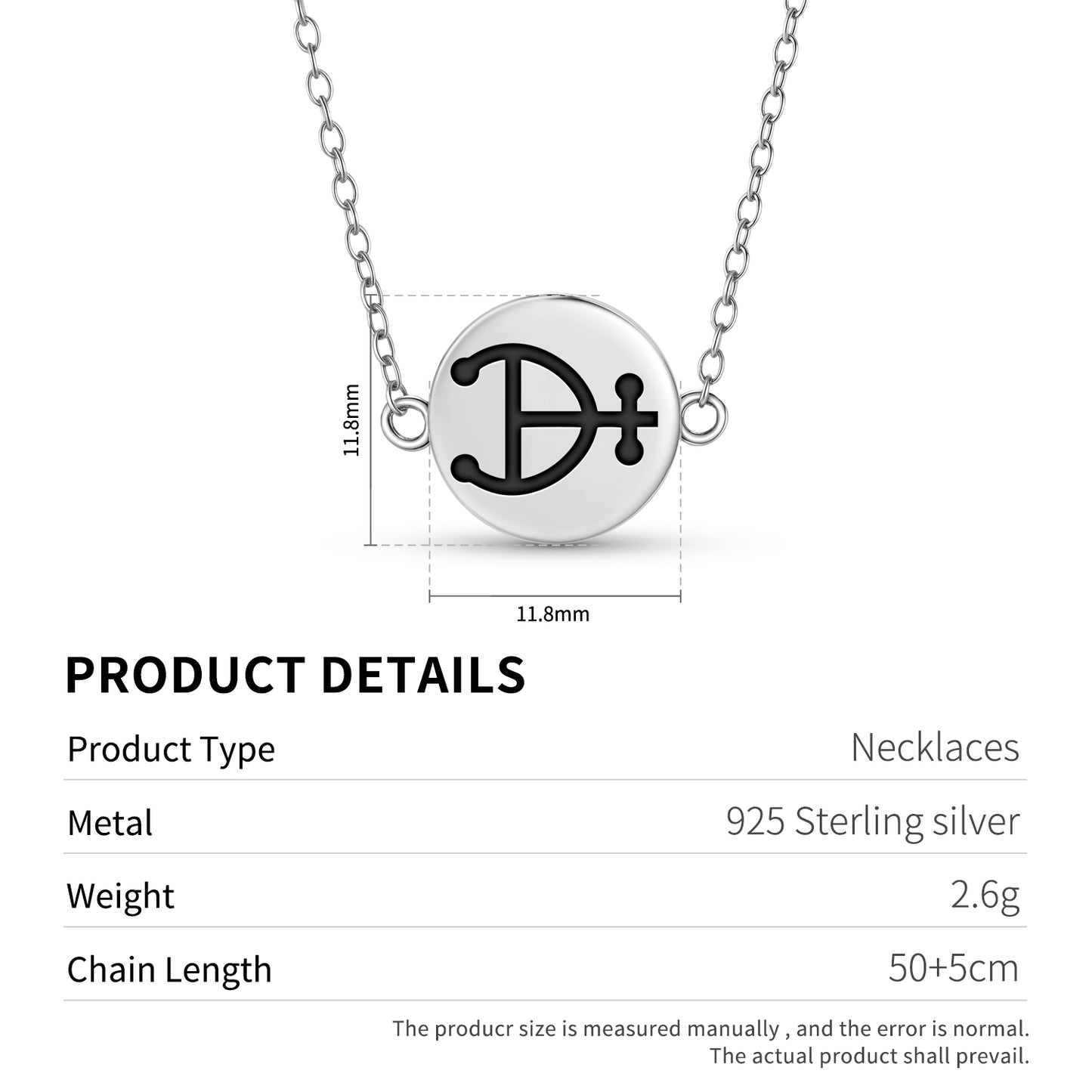 Magnesium Alchemy Symbols Necklace