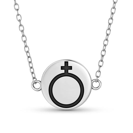 Antimony Alchemy Symbols Necklace