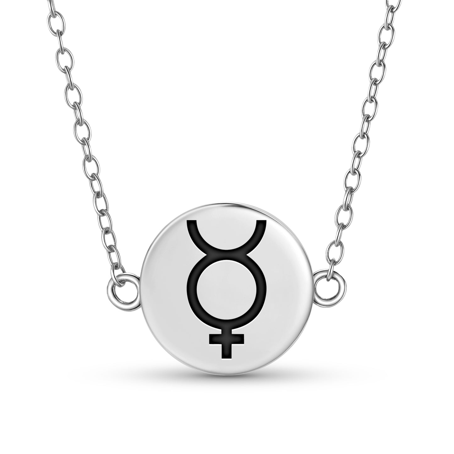 Mercury Alchemy Symbols Necklace
