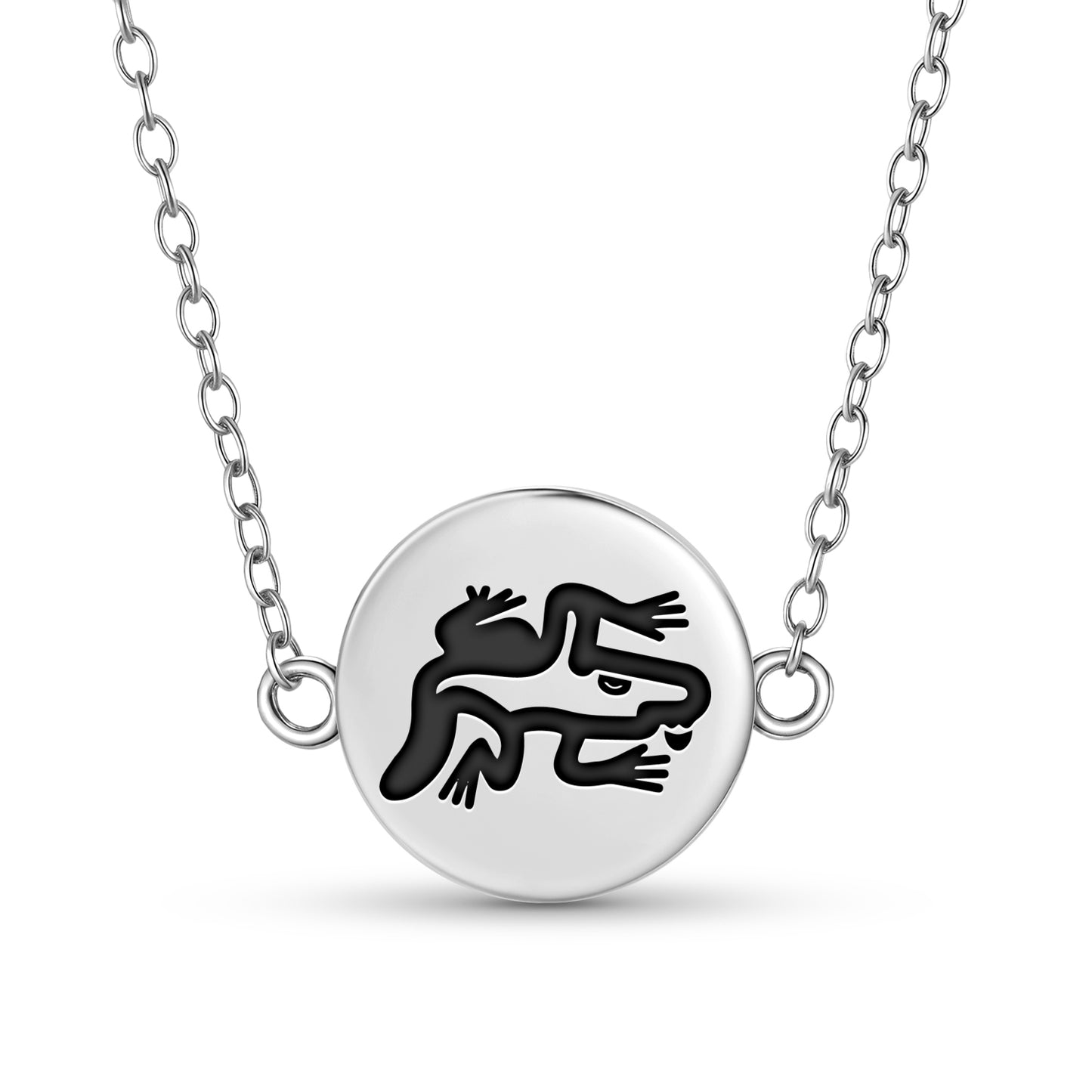 Cuetzpalin Aztec Symbols Necklace