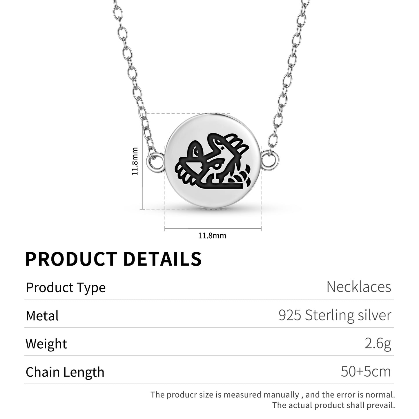 Cipactli Aztec Symbols Necklace