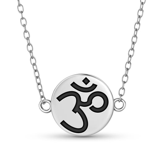 Om Buddhist Symbols Necklace