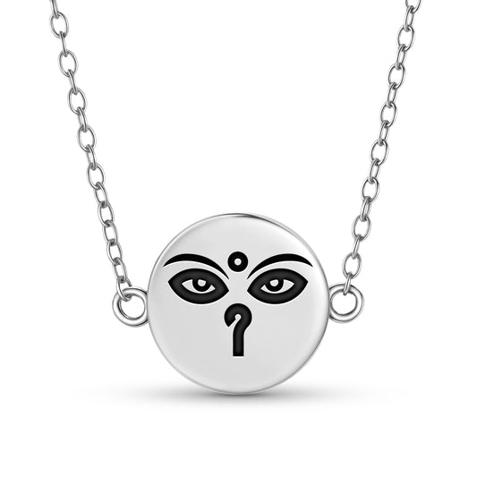 Buddha Eyes Buddhist Symbols Necklace