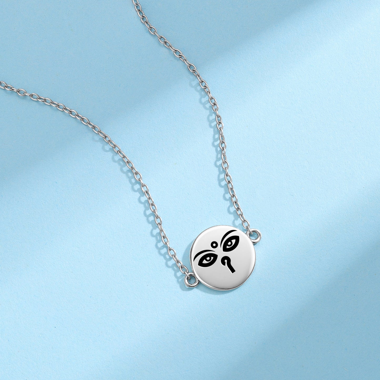 Buddha Eyes Buddhist Symbols Necklace