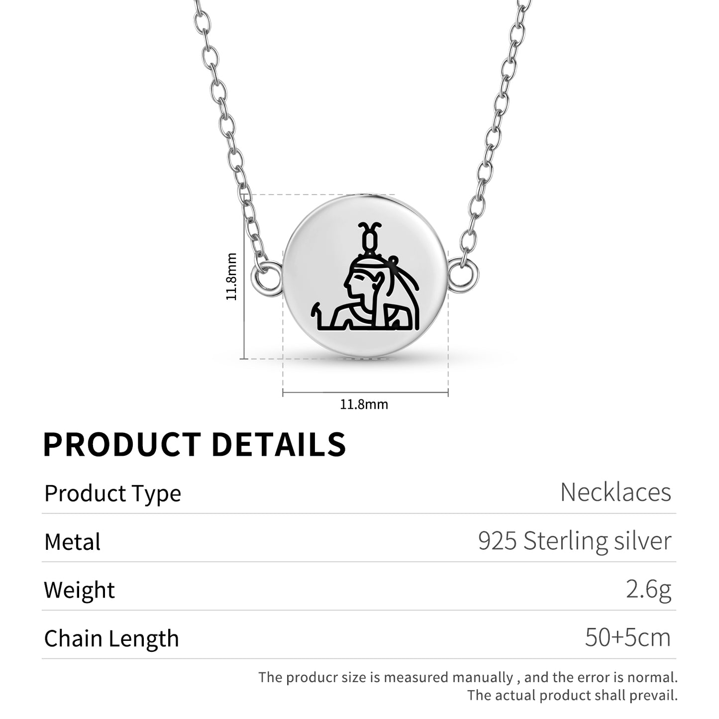Neith Egyptian Symbols Necklace