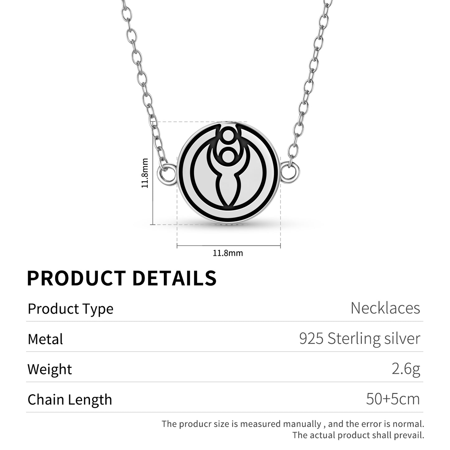 Goddess Isis Crop Circles Symbols Necklace