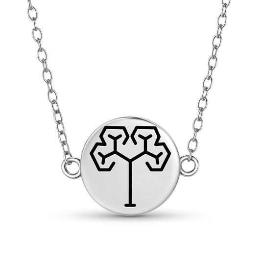Golden Tree Crop Circles Symbols Necklace