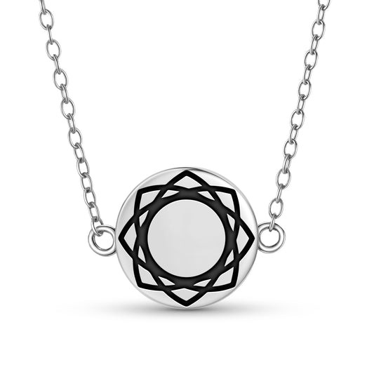 Twelve Fold Vesica Crop Circles Symbols Necklace