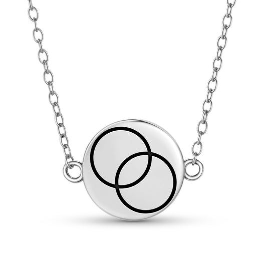 Dyad Vesica Pisces Crop Circles Symbols Necklace