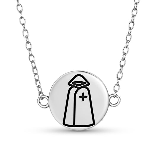 Templar white cloak Templar Symbols Necklace