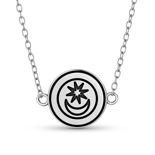 Star and Crescent Moon Templar Symbols Necklace