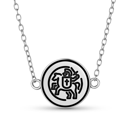 Knight on the Horse Templar Symbols Necklace
