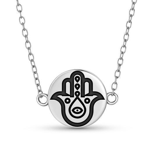 Hamsa hand Hindu Symbols Necklace