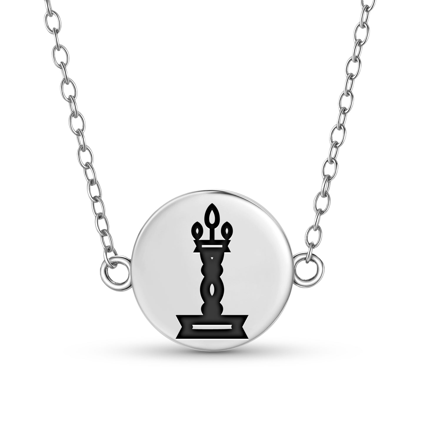 Kuthu Vilakku Hindu Symbols Necklace