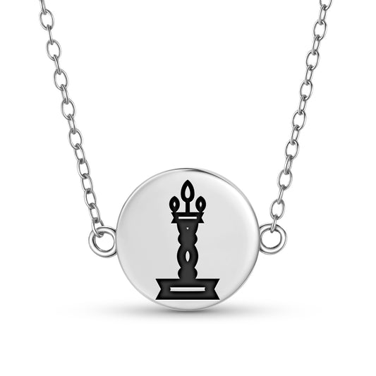Kuthu Vilakku Hindu Symbols Necklace