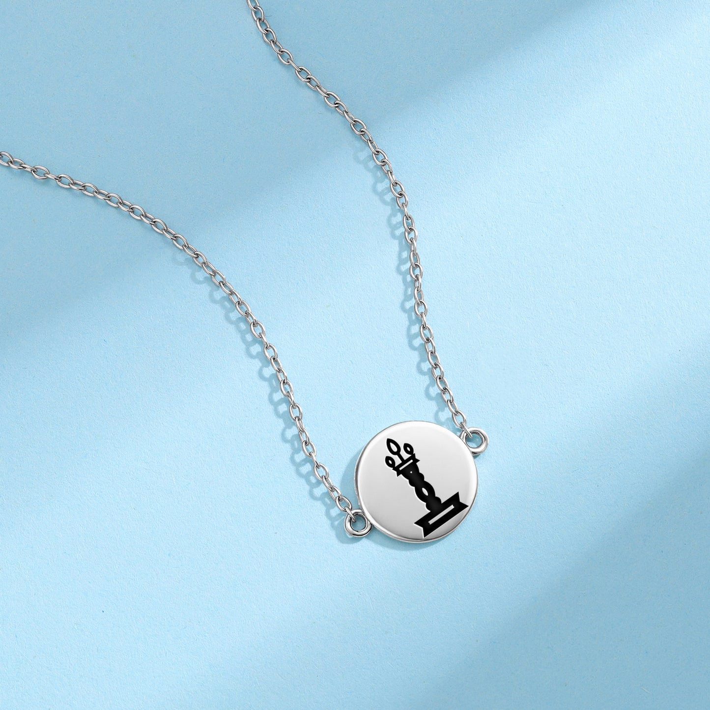 Kuthu Vilakku Hindu Symbols Necklace