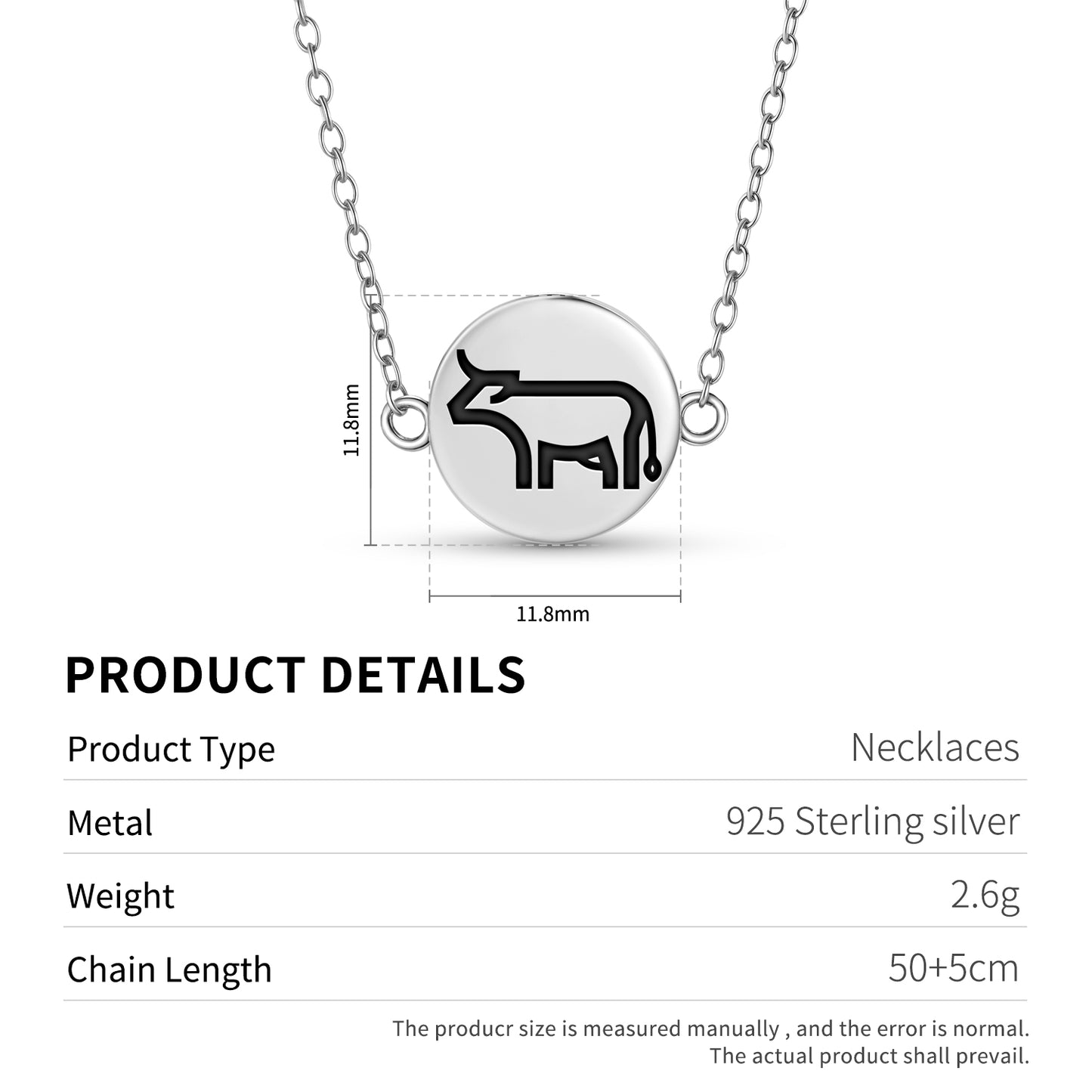 COW Animal Symbols Necklace