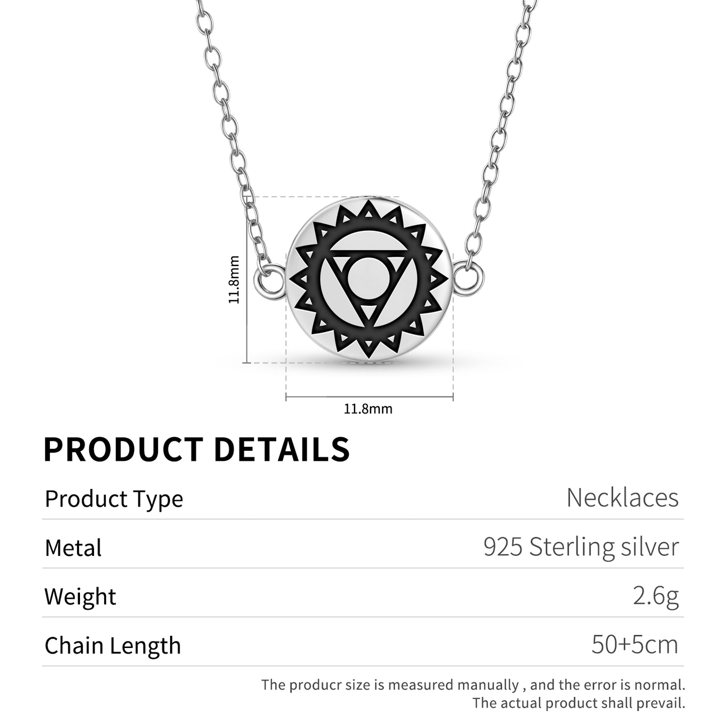 Vishuddha – Throat chakra Chakra Symbols Necklace