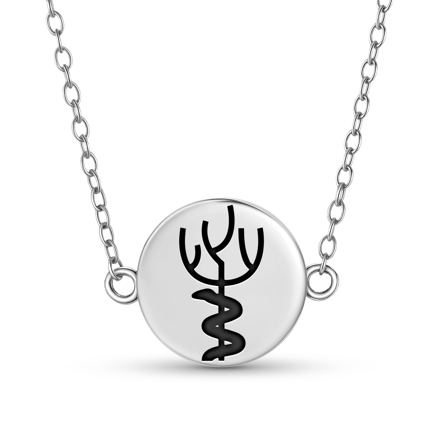 Tree of Life and Serpent Mu Lemurian Symbols Necklace