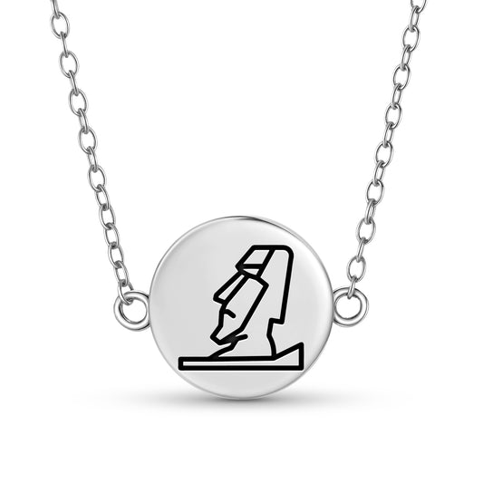 Moai Statue Easter Island Rapa Nui Symbols Necklace