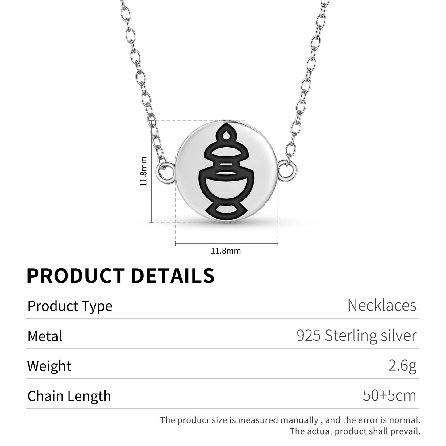 Kumbha – Treasure Vase Ashtamangala Symbols Necklace