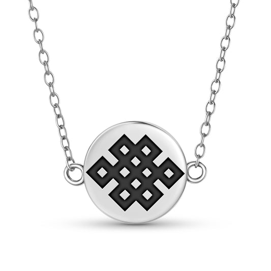Shrivatsa – Endless Knot Ashtamangala Symbols Necklace