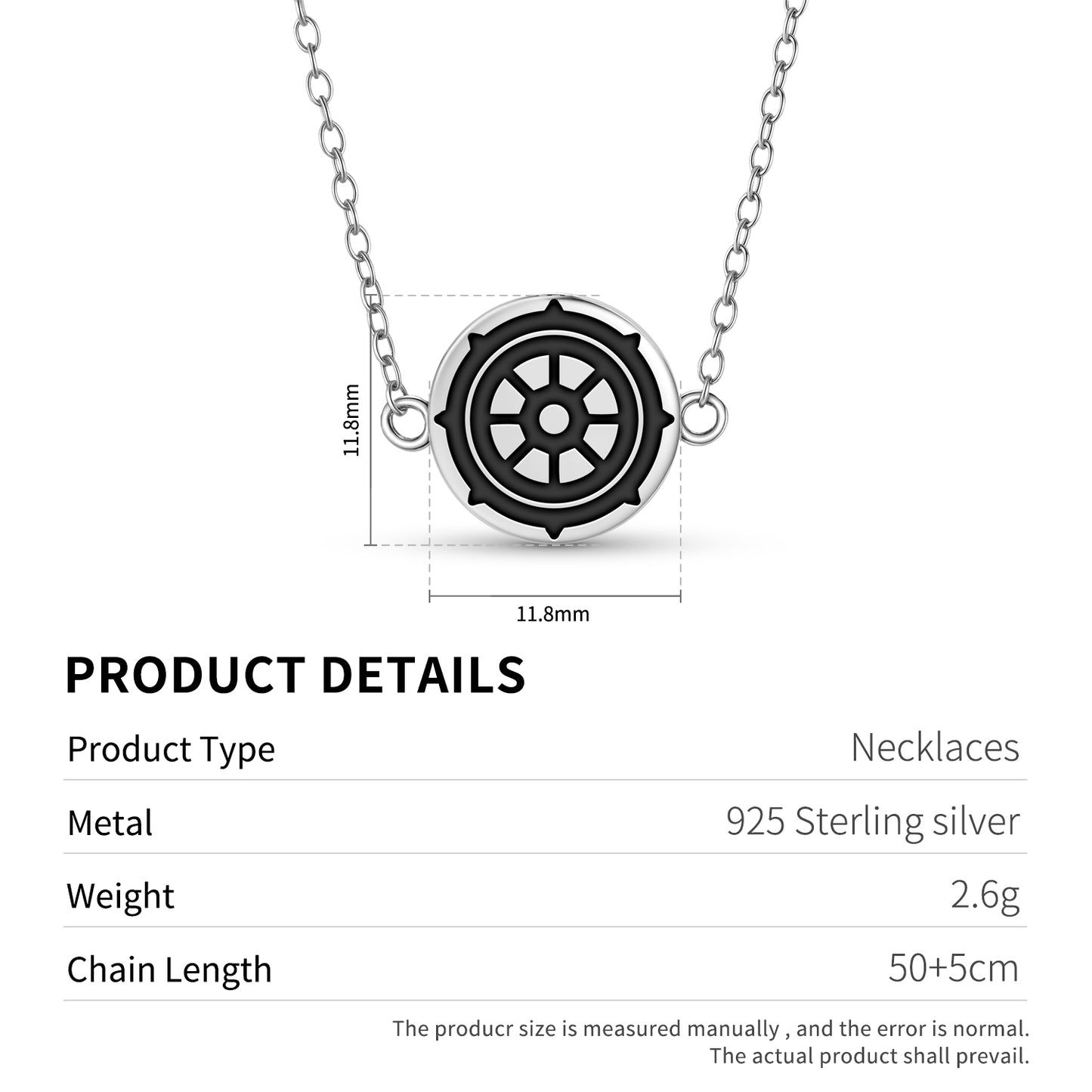Dharmachakra – Wheel of Law Ashtamangala Symbols Necklace