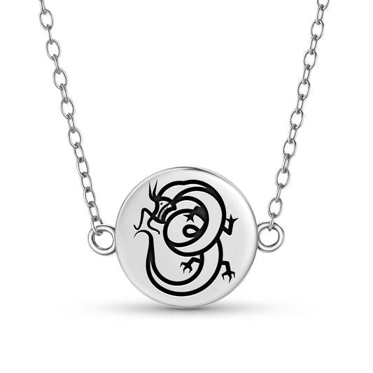 Long Wang Dragon Chinese Symbols Necklace