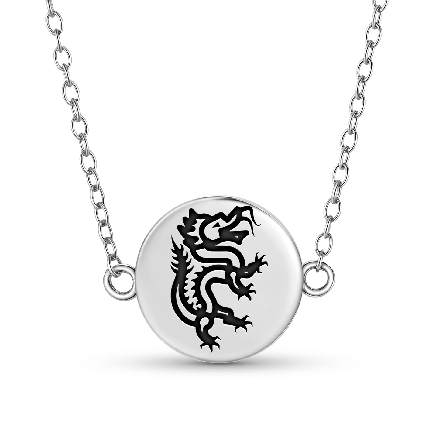 Panlong Dragon Chinese Symbols Necklace
