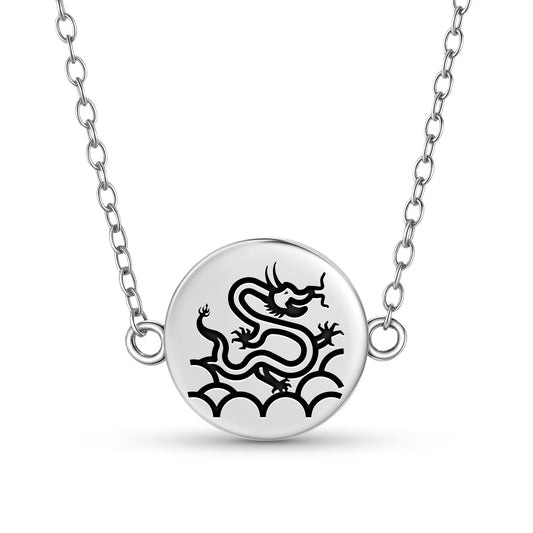 Dilong Dragon Chinese Symbols Necklace