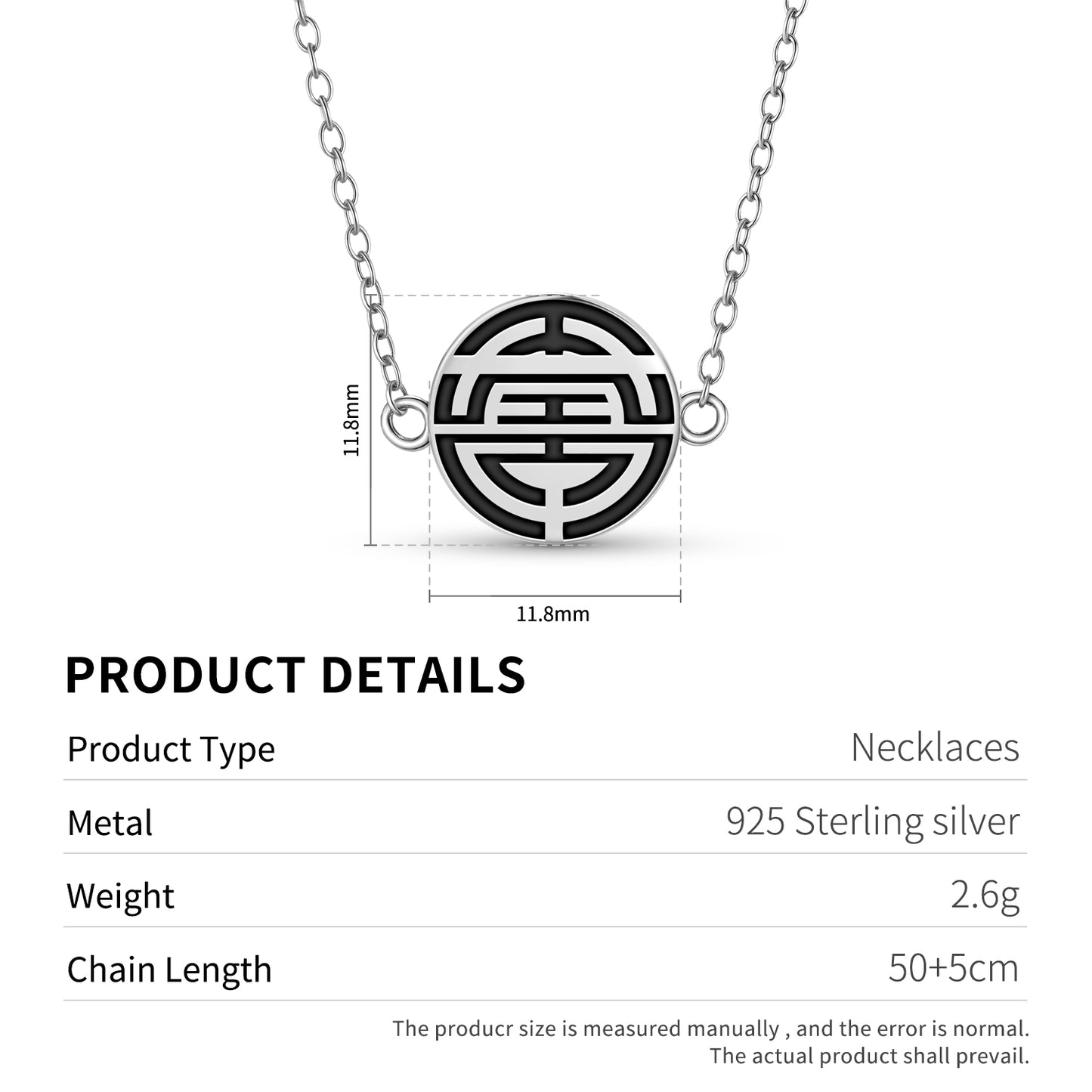 Shou – Longevity Chinese Symbols Necklace