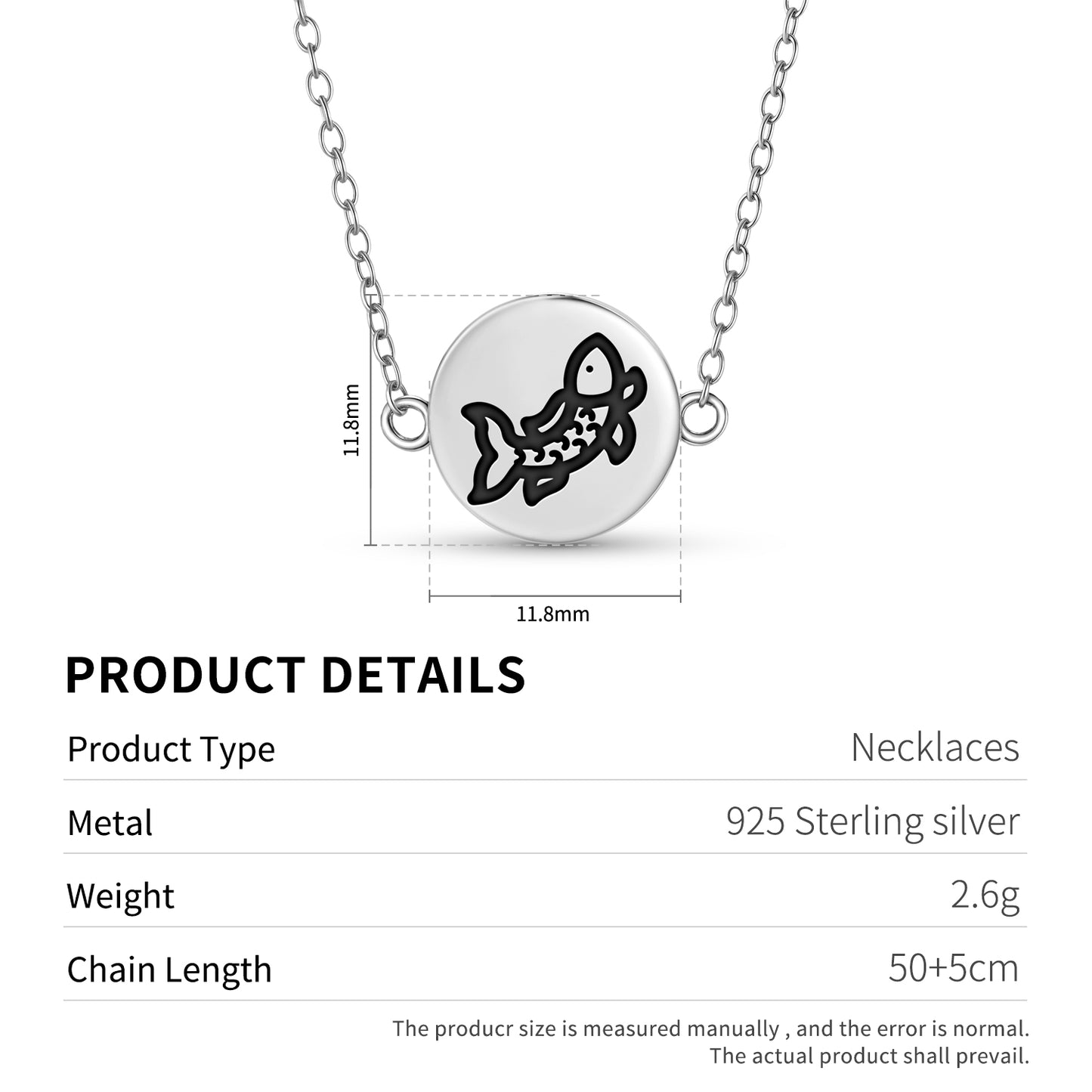 Goldfish Chinese Symbols Necklace
