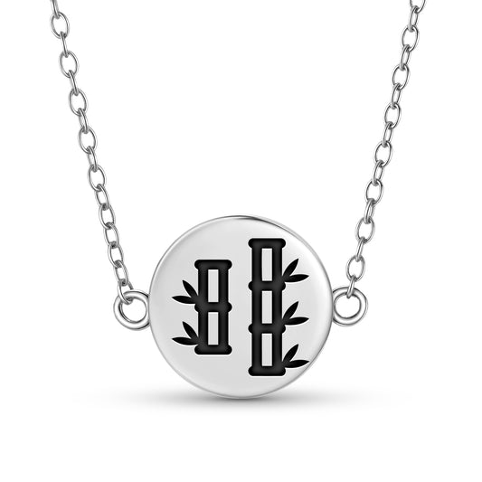 Bamboo Chinese Symbols Necklace