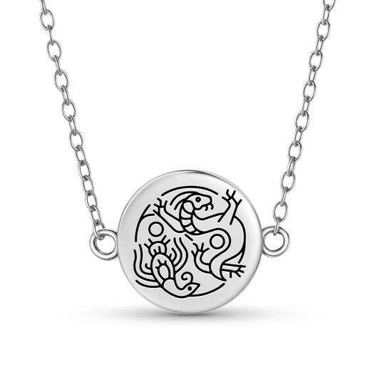 Dragon and Phoenix Feng shui Symbols Necklace